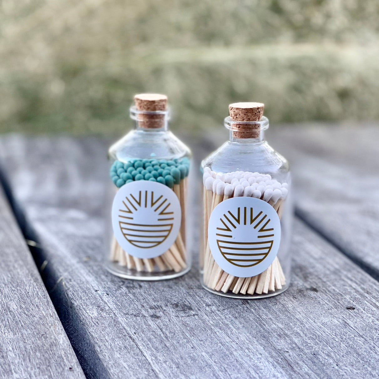 Decorative Matches in Glass Bottles