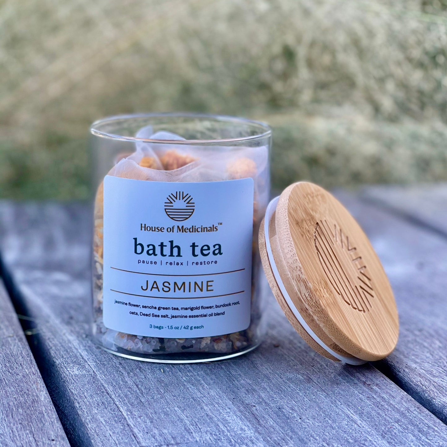 Herbal Bath Tea & Candle Trio Gift Set | Jasmine