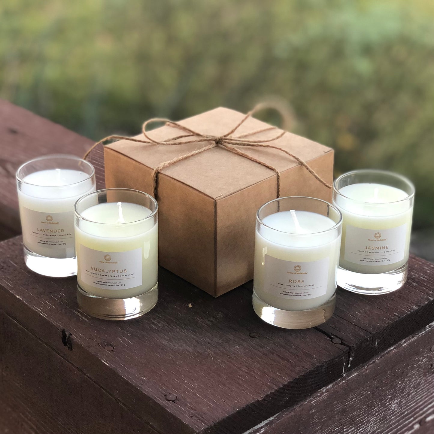 Complete Pure Essential Oil Candle Gift Set | 4 Scents